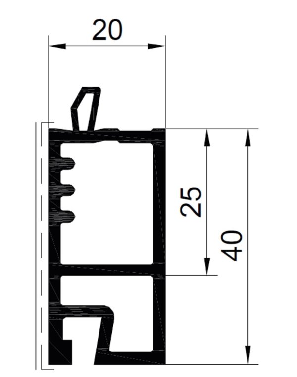 Fensterbankanschlussprofil 40mm Bild von Fensterbankanschlussprofil 40mm