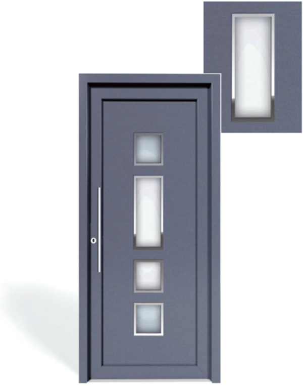 Detailansicht Haustürfüllung Kunststoff