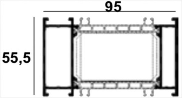 Verbreiterung 55,5mm technische Zeichnung einer Verbreiterung 55,5mm