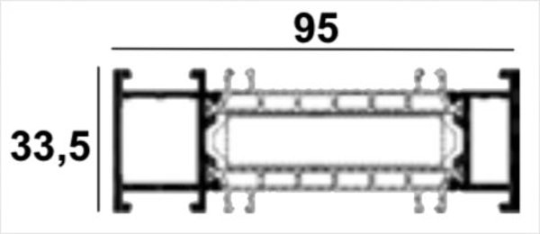 Verbreiterung 33,5mm technische Zeichnung einer Verbreiterung 33,5mm