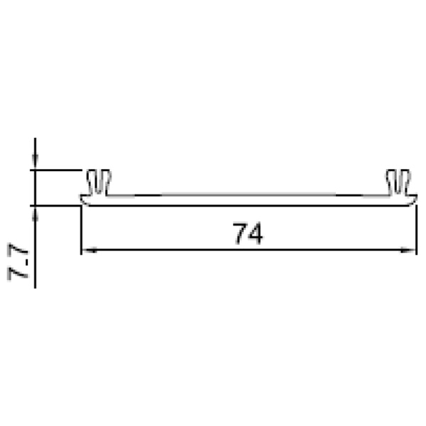 Technische Zeichnung von STOLMA Salamander Zubehör - Blendrahmenabdeckung für 76 - Abdeckung Nr. 416180 - Schnitt