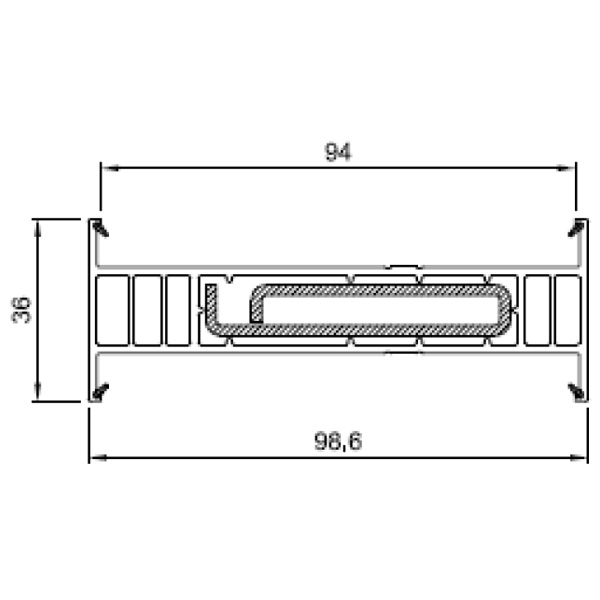 Technische Zeichnung von STOLMA Salamander Kopplung - Statikkopplung 17mm - Kopplung Nr. NP8110 - Verstärkung Nr. 415173 - Schnitt